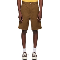 Brown Simple Shorts 241111M193033