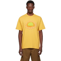 Yellow Pixel Flower T-Shirt 241111M213103