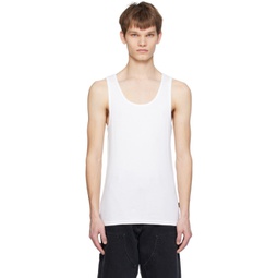 Two-Pack White A-Shirt Tank Tops 241111M214001