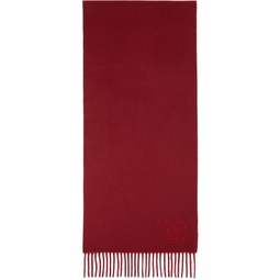 Burgundy Cashmere Stole Embroidery Scarf 241118F029004