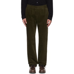 Khaki Relaxed-Fit Trousers 241128M191002