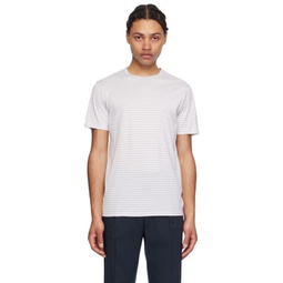 White & Gray Classic T-Shirt 241128M213016