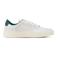 Off-White & Green Tennis Pro Sneakers 241133M237028
