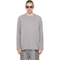 Gray Premium Long Sleeve T-Shirt 241138M213039