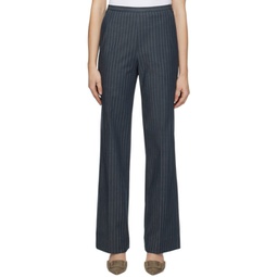 Gray Striped Trousers 241144F087006