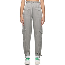 Gray Washed Trousers 241144F087013