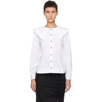 White Sailor Collar Shirt 241144F109001