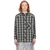 Black Checkered Shirt 241144M192001
