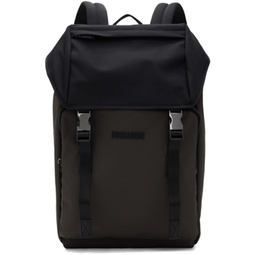 Black & Gray Urban Backpack 241148M166000