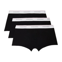 Three-Pack Black Boxer Briefs 241148M216003