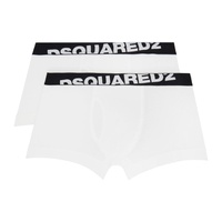 Two-Pack White Boxer Briefs 241148M216004