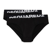 Two-Pack Black Briefs 241148M217003