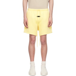 Yellow Drawstring Shorts 241161M193030