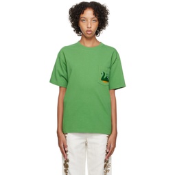 Green Swan T-Shirt 241169F110000