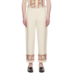 Off-White Rose Garland Trousers 241169M191007