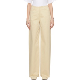 Yellow Five-Pocket Trousers 241188F069012