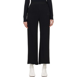 Black Embroidered Trousers 241188F087000