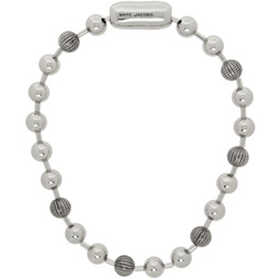 Silver Monogram Ball Chain Necklace 241190F023001