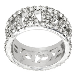 Silver The Monogram Pave Ring 241190F024000