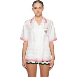 White & Pink Tennis Club Icon Shirt 241195F109002