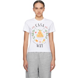 White Casa Way T-Shirt 241195F110000
