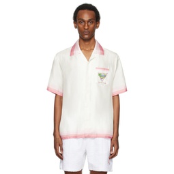 White & Pink Tennis Club Icon Shirt 241195M192009