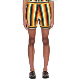 Multicolor Striped Shorts 241195M193027