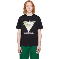 SSENSE Exclusive Black Tennis Club Icon T-Shirt 241195M213011
