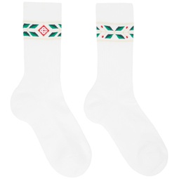 White Laurel Sport Socks 241195M220005