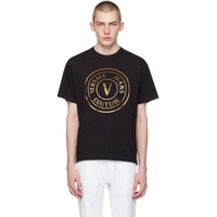 Black V-Emblem T-Shirt 241202M213000