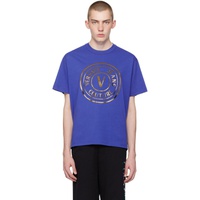 Blue V-Emblem T-Shirt 241202M213002