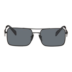 Black Rectangular Sunglasses 241208M134017