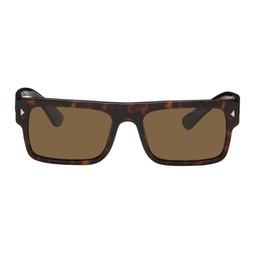 Brown Rectangular Sunglasses 241208M134022