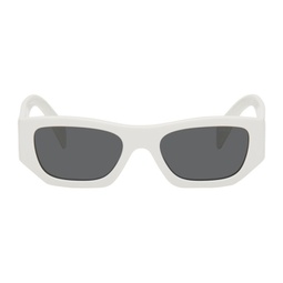 White Rectangular Sunglasses 241208M134030