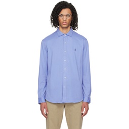 Blue Embroidered Shirt 241213M192002