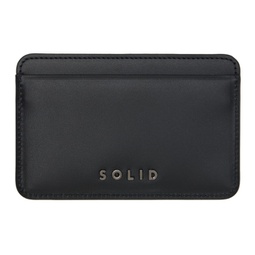 Black Solid Card Holder 241221M163000