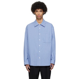 Blue Striped Shirt 241221M192020