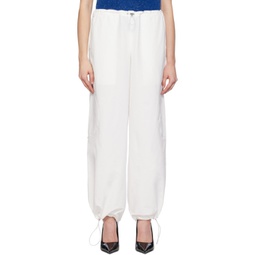 White Lucky Trousers 241231F087002