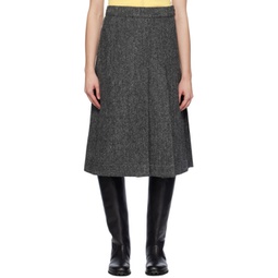 Gray Nicoline Midi Skirt 241231F092001