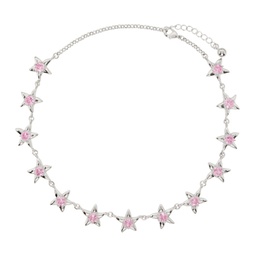Silver & Pink Starlink Necklace 241236F023006