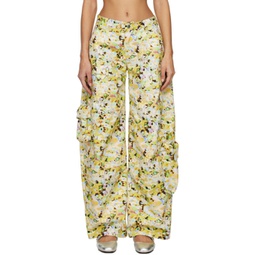 Yellow Lawn Trousers 241236F087004