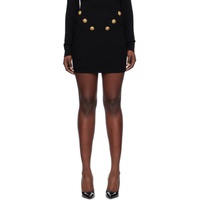 Black High-Rise Miniskirt 241251F090008