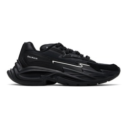 Black Run-Row Leather Sneakers 241251F128000