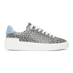 Black & White B-Court Calfskin Sneakers 241251F128004