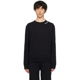 Black Embroidered Sweatshirt 241251M204003