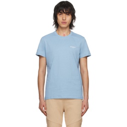 Blue Flocked T-Shirt 241251M213039