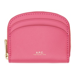 Pink Demi-Lune Mini Compact Wallet 241252F038008