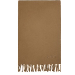 Tan Alix Embroidered Scarf 241252M150004