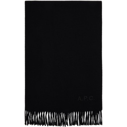 Black Alix Embroidered Scarf 241252M150005