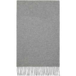 Gray Ambroise Embroidered Scarf 241252M150008